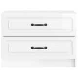 Bedside Cabinet High Gloss White 62 x 34.5 x 44.5 cm 895699