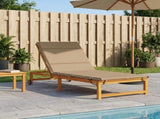 Sunlounger Cushion GEMERT 100% Polyester Taupe 200 x 90 x 3 cm 948613