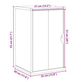 Bathroom Wall Cabinet OTTA 35x30x55 cm Solid Wood Pine 4013457