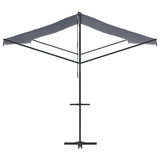 Free Standing Awning Blue and White 600x300 cm Fabric and Steel 368934