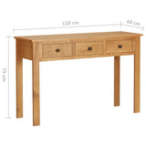 Dressing Table 110x40x75 cm Solid Oak Wood 327437