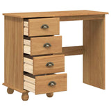 Writing Desk ASKIM Brown 95 x 40 x 75 cm Solid Pine Wood 4105448