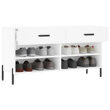 Shoe Bench White 102x35x55 cm Engineered Wood 829748