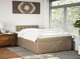 Box Spring Bed with Mattress Cappuccino 120x190 cm Faux Leather 3286115