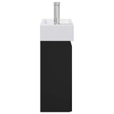 Bathroom Vanity Unit with Tap Black 45.5 x 22.5 x 84 cm 889462
