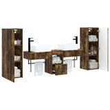 Bathroom Furniture Set 5 pcs Smoked Oak 33 x 34.5 x 100 cm 3405978