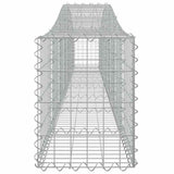 Arched Gabion Baskets 9 pcs 400x30x40/60 cm Galvanised Iron 3145794