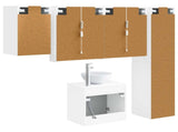 Bathroom Cabinet Set 5 pcs White Engineered Wood 3407303