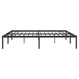 Metal Bed Frame without Mattress Black 200x200cm 350853