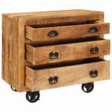 Side Cabinet with Drawer Brown 70 x 38 x 63 cm Solid mango wood 4104601