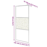 Walk-in Shower Wall ESG Glass with Stone Design 140x195 cm 146654