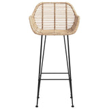 Bar Chair 2 pcs 55 x 52 x 105 cm Rattan and Iron 42011553