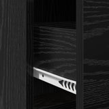 Sideboard Black Oak 75 x 33 x 80 cm Engineered Wood 8011100
