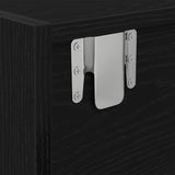 TV Cabinet Black Oak 60x31x25.5 cm Engineered Wood 861492