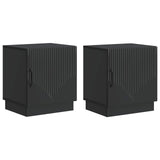 Bedside Table 2 pcs Black 43 x 34.5 x 47 cm Engineered Wood 895258