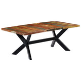 ZNTS Dining Table 200x100x75 cm Solid Reclaimed Wood 247429