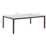 Outdoor Dining Table Brown 200x150x74 cm Poly Rattan 46128