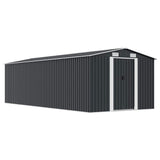 Garden Shed 257x580x181 cm Metal Anthracite 143354