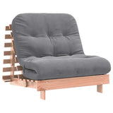 Futon Sofa Bed with Mattress 80x206x11 cm Solid Wood Douglas 846759