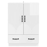 Sideboard High Gloss White 66 x 34.5 x 92 cm Engineered Wood 895359