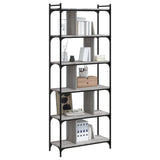 Bookcase 6-Tier Grey Sonoma 76x32x192 cm Engineered Wood 833948