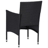 Garden Dining Set Black 3095910