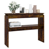 Console Table Smoked Oak 102x30x80 cm Engineered Wood 815219