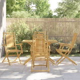 ZNTS 5 Piece Garden Dining Set Bamboo 3278529