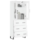 Highboard White 69.5x34x180 cm Engineered Wood 3198425