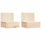 Bedside Table 2 pcs Brown 42 x 32.5 x 40 cm Solid pine wood 873494