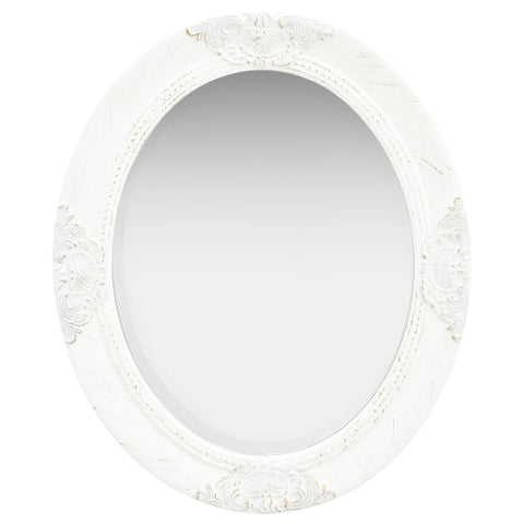 ZNTS Wall Mirror Baroque Style 50x60 cm White 320348