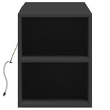 TV Wall Cabinet with LED Lights Black 135x31x39.5 cm 852384