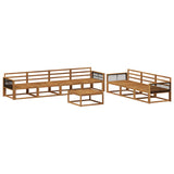Outdoor Sofa Set 8 pcs Natural Solid Acacia Wood 3382402