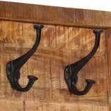 Wall-mounted Coat Rack with 5 Hooks Solid Wood Mango 358955