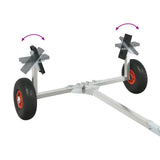 Adjustable Boat Trailer with Pneumatic Tires 200 kg Load Silver 42043569