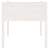 Garden Planters 2 pcs White 70x70x70 cm Solid Pinewood 810812