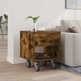 Bedside Table Smoked Oak 40.5 x 40 x 48 cm Engineered Wood 891064