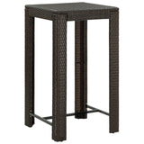 5 Piece Outdoor Bar Set with Armrest Poly Rattan Brown 3064807