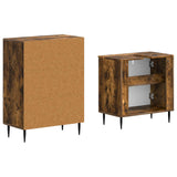 2 Piece Bathroom Cabinet Set HAARLEM Smoked Oak Engineered Wood 3417617