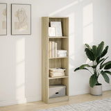 Bookcase Sonoma Oak 40x24x143 cm Engineered Wood 857785