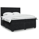 Box Spring Bed with Mattress Black 200x200 cm Velvet 3290998