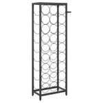 ZNTS Wine Rack for 27 Bottles Black 34x18x100 cm Wrought Iron 358365