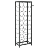 ZNTS Wine Rack for 27 Bottles Black 34x18x100 cm Wrought Iron 358365