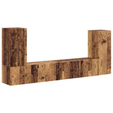 TV Cabinet Set 4 pcs Old Wood Engineered Wood 3409121