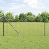 Welded Wire Fence with Spikes 10 x 1 m PVC-Coated Steel 3350653