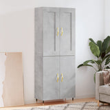 Highboard Concrete Grey 69.5x34x180 cm Engineered Wood 3199541