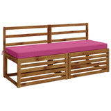 2-Piece Bench Cushions SOEST 2 pcs 100% Polyester Pink 950347