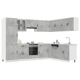 14 Piece Kitchen Cabinet Set "Lucca" Concrete Grey Engineered Wood 3314985