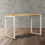 Dining Table 115x55x76 cm Solid Mango Wood and Steel 247333