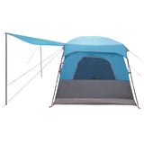 Family Tent with Roof Blue 380 x 260 x 190 cm Polyester 42028494